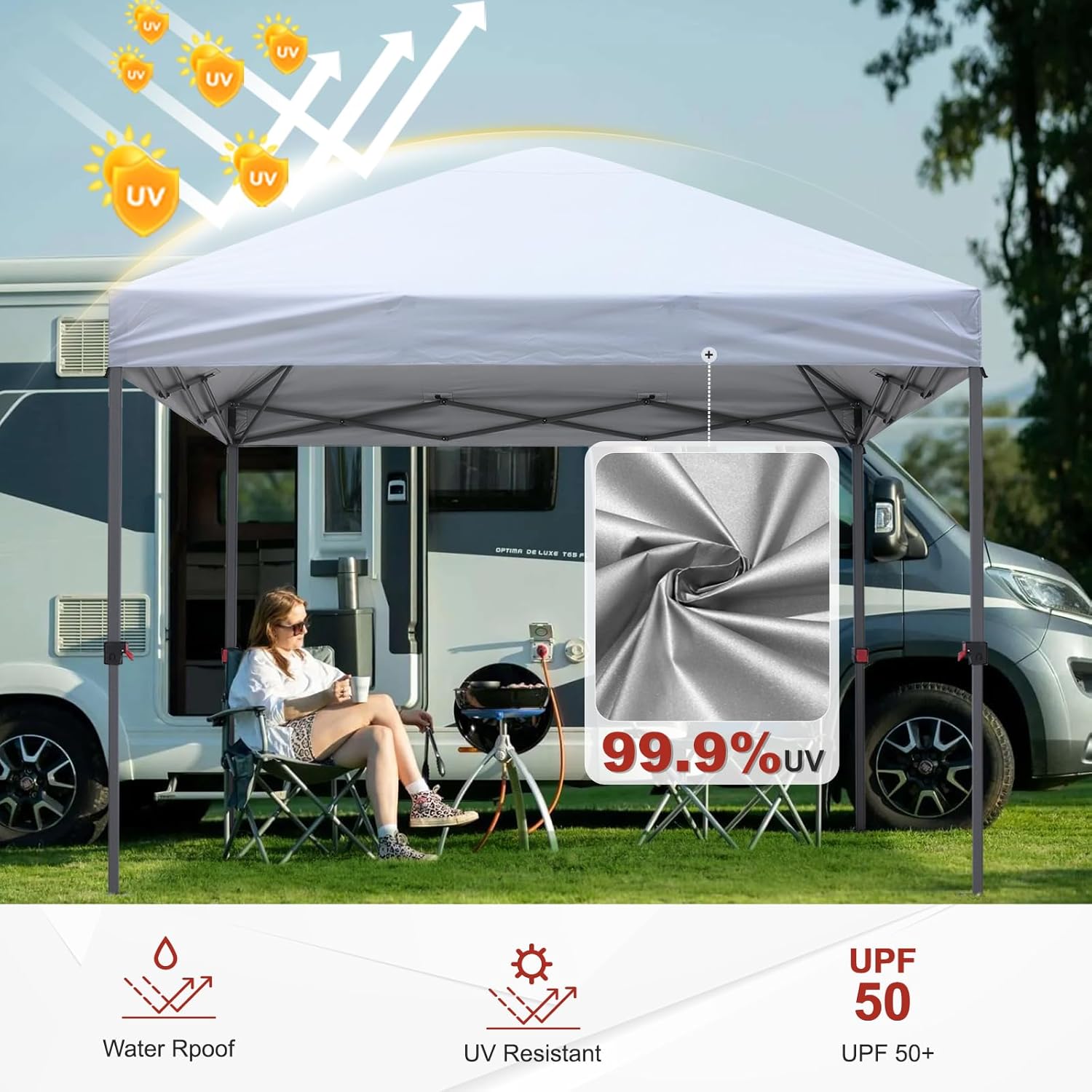 Abccanopy Gazebo Commerciale Pop-Up 3x3m, Bianco - immagine 8