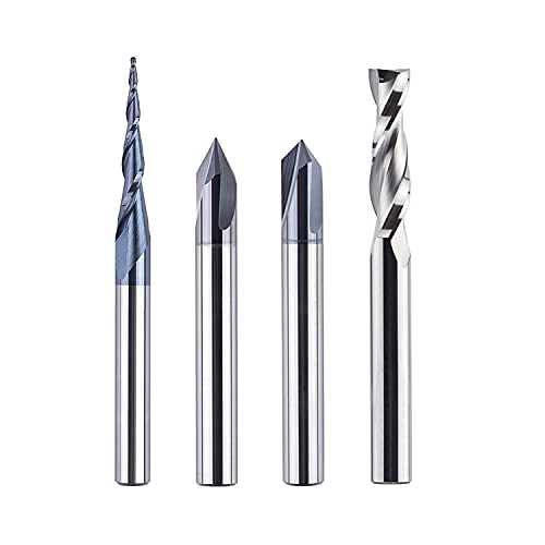 SpeTool Set 4 Frese 6mm VHM CNC per Legno