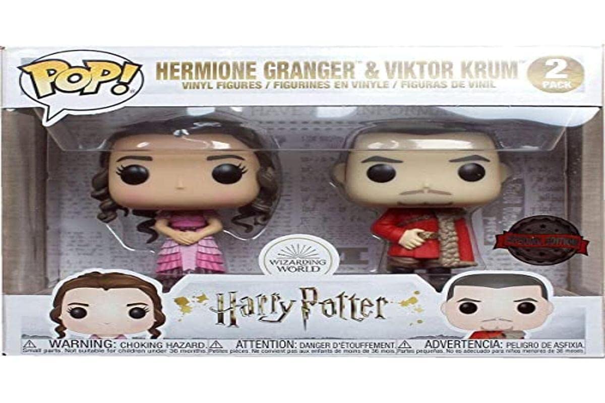 Funko Pop Pack 2 Figures Harry Potter Hermione And Krum Yule Exclusive