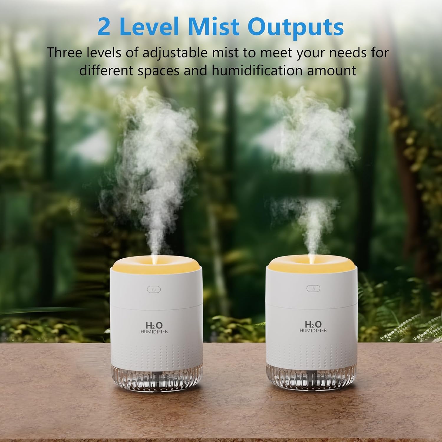 Umidificatore Mini USB Super Silenzioso con LED, White - immagine 7