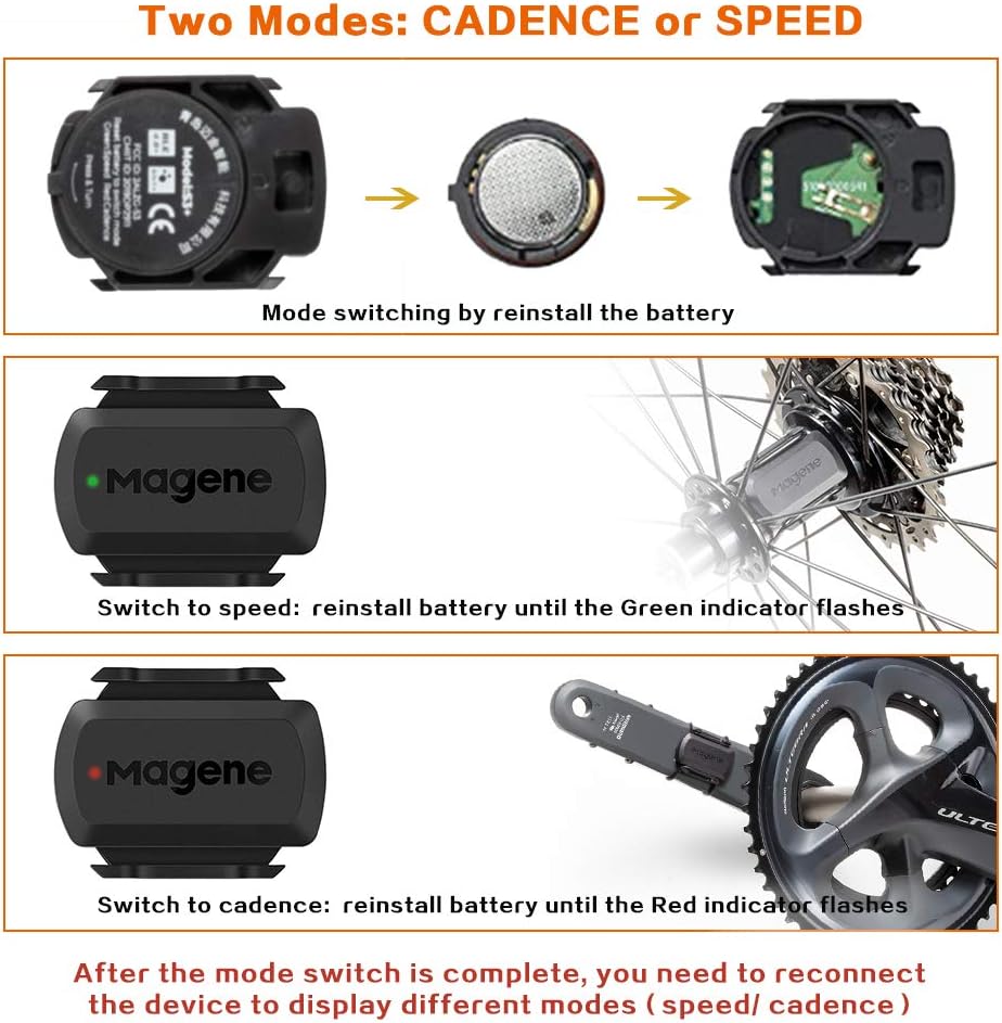 Magene S3+ Sensore di Velocità/Cadenza per Ciclismo - immagine 4