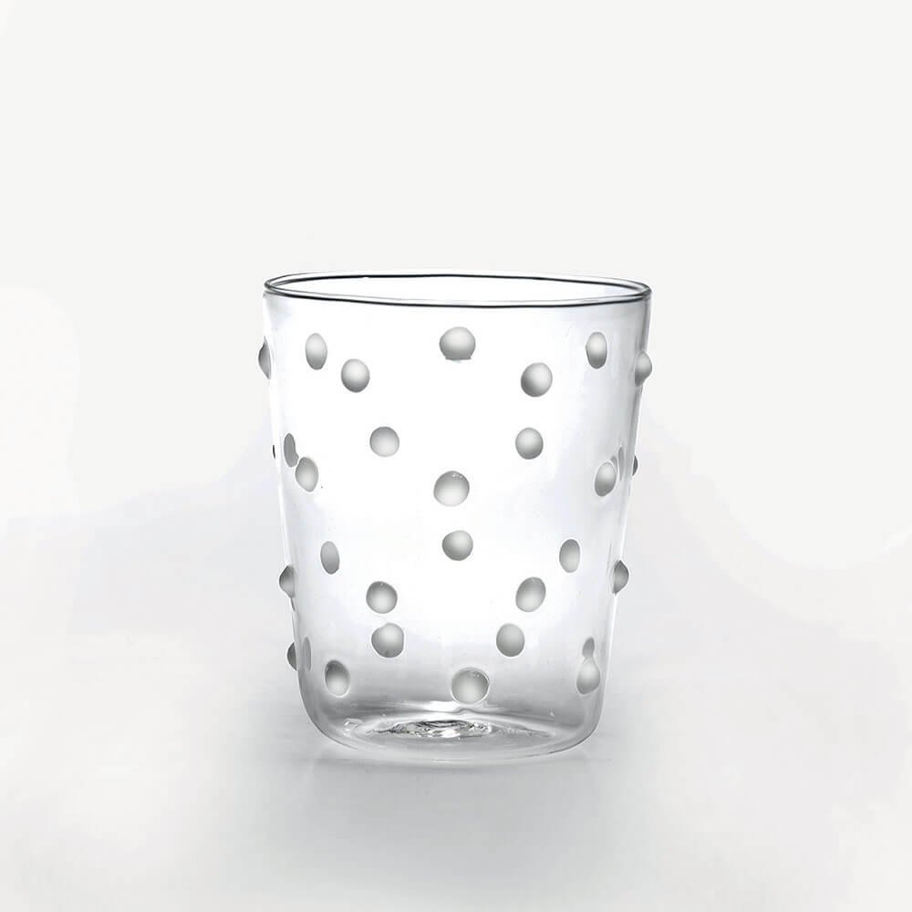 Zafferano Set 6 bicchieri da festa con pois bianchi da 230 ml