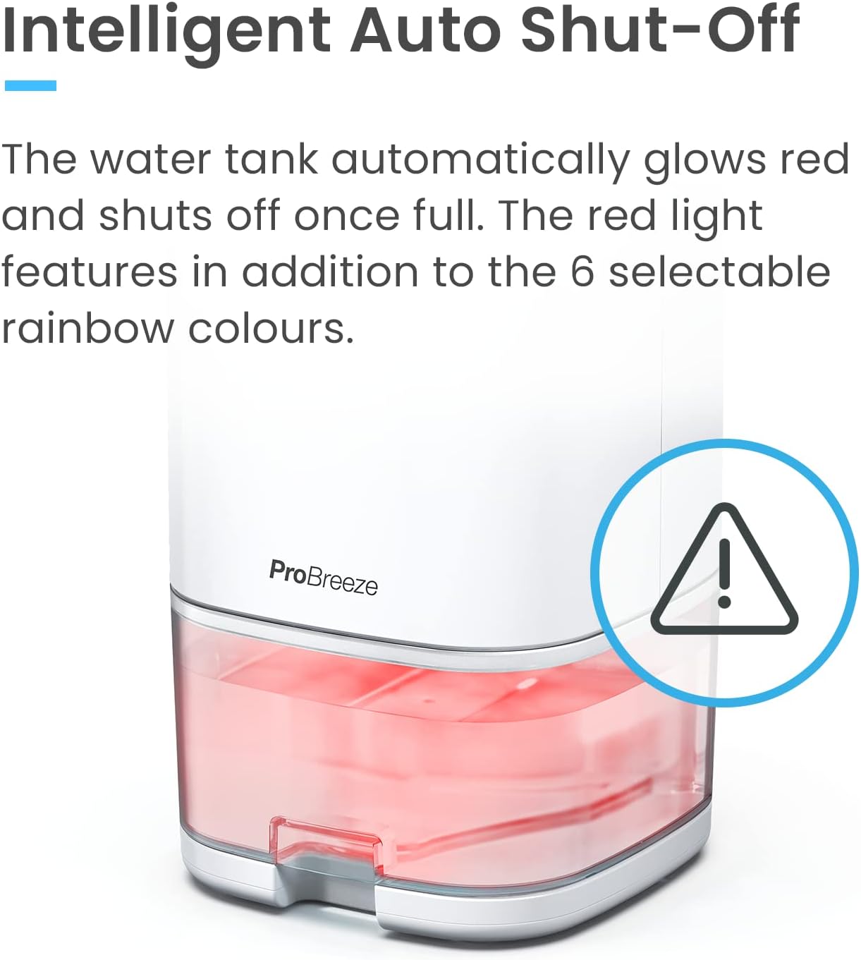 Pro Breeze Deumidificatore 1000ml con Timer e Luce LED - immagine 6