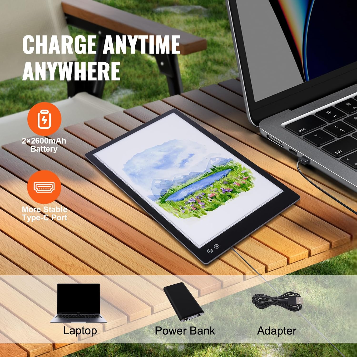 Vevor Lavagna Luminosa a LED A2, Nera - immagine 3