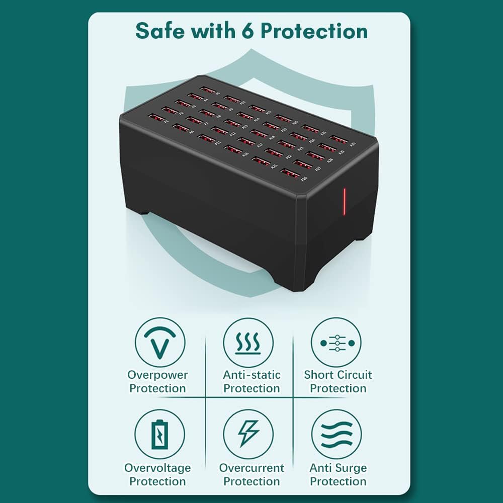 Docooler Caricatore USB 30 Porte 150W - immagine 3