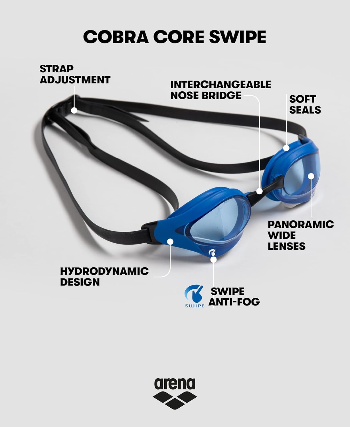 Arena Cobra Core Swipe - Occhialini Nuoto da Gara Unisex - immagine 2