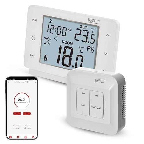 Emos GoSmart - Termostato Smart WiFi per Casa, Bianco