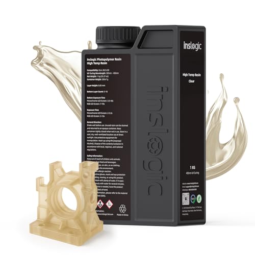 Inslogic Resina Alta Temperatura per Stampanti 3D 1KG, Trasparente