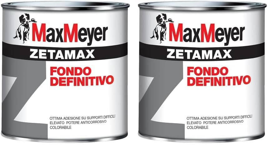 MAXMEYER Fondo antiruggine Zetamax Bianco 0,5 L (Confezione da 2)