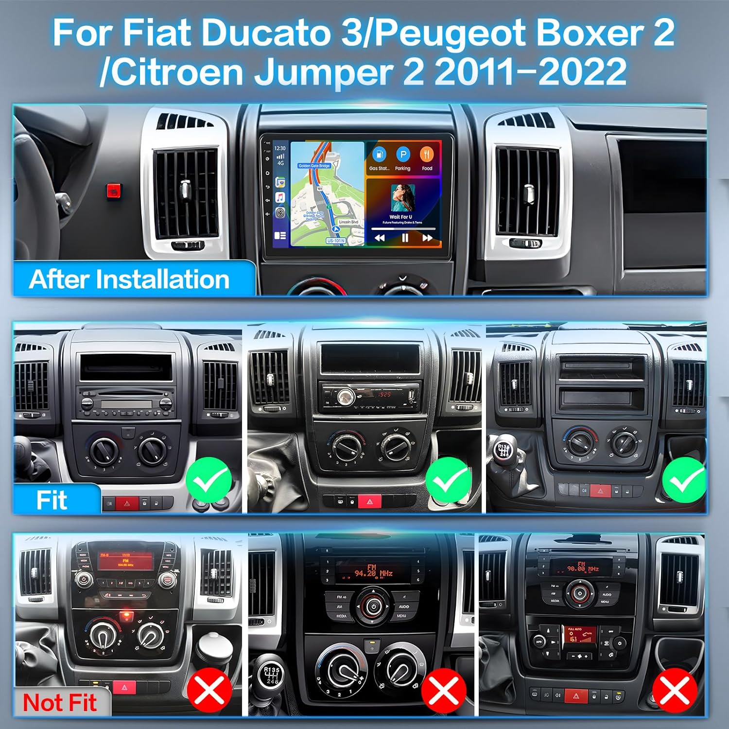 Inefala Android 13 Autoradio 9" per Ducato/Boxer/Jumper - immagine 2