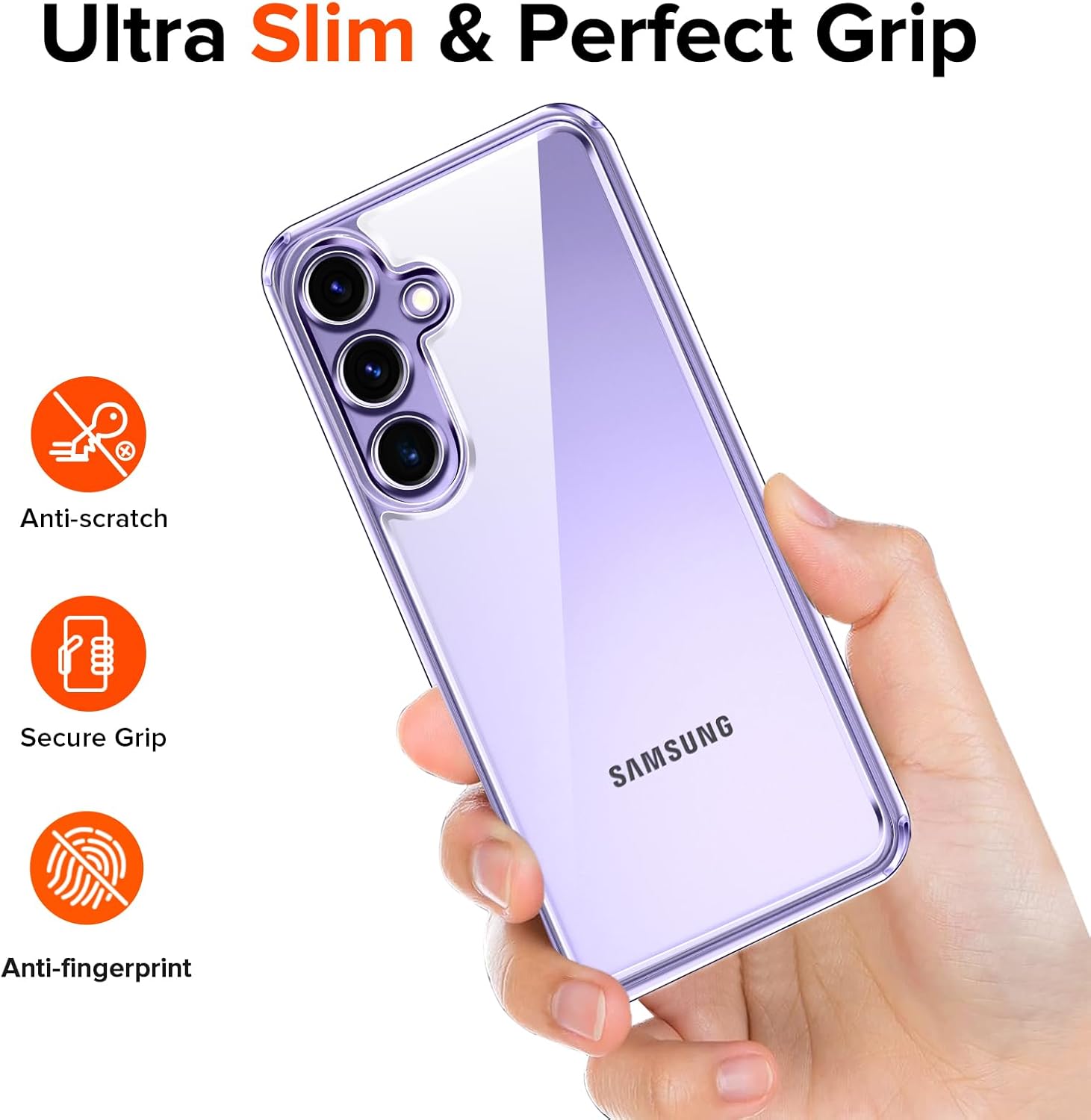 Ivoler Cover 3 in 1 per Samsung Galaxy S24 5G, Trasparente - immagine 8