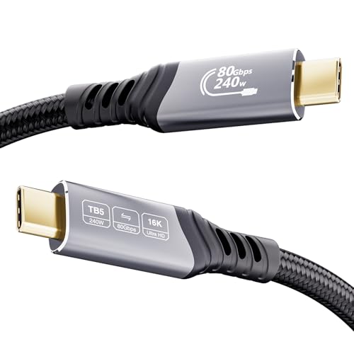 Eudobel Cavo Thunderbolt 5 USB-C 80Gbps 3 Metri