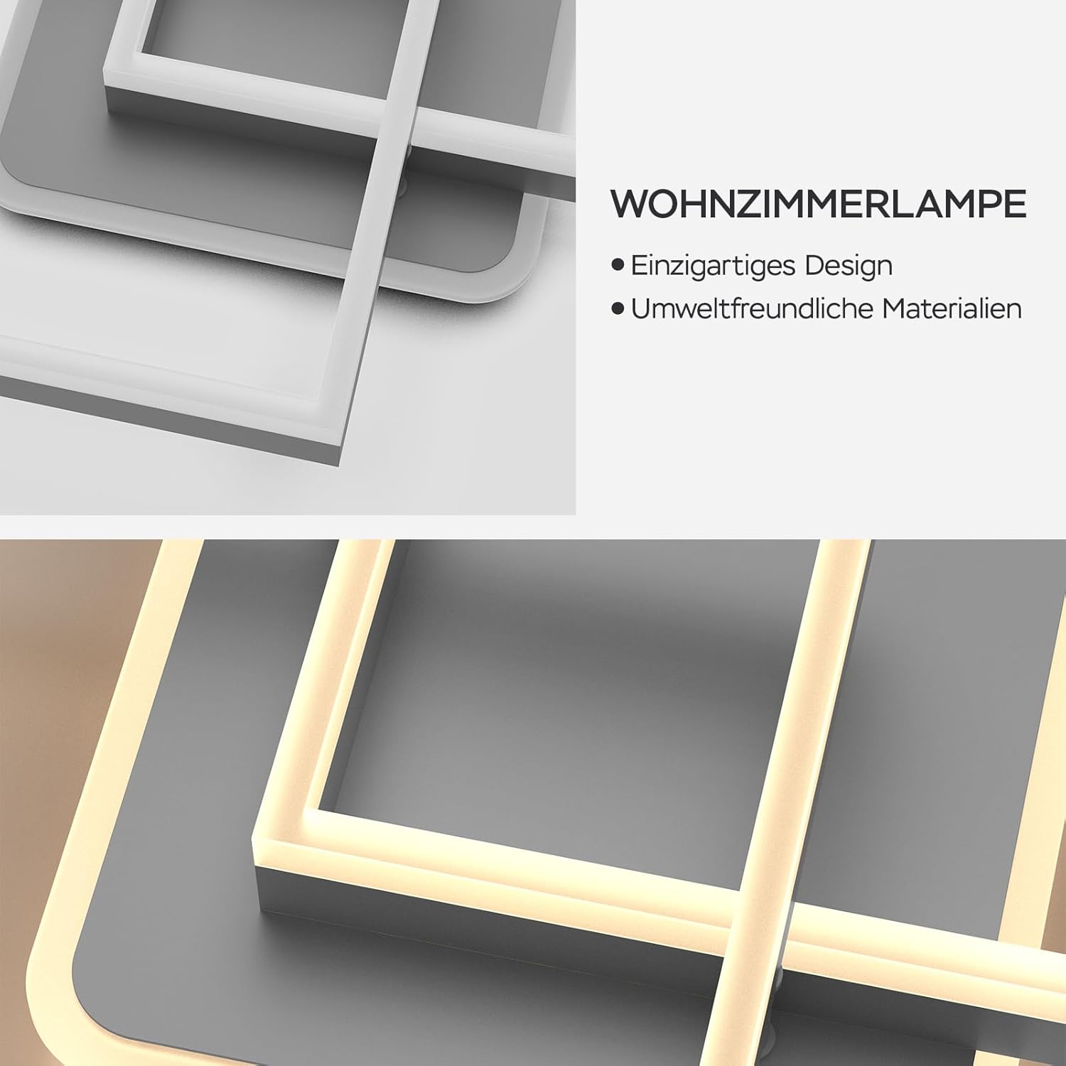 Plafoniera LED Soffitto Moderna Dimmerabile 40W - immagine 5