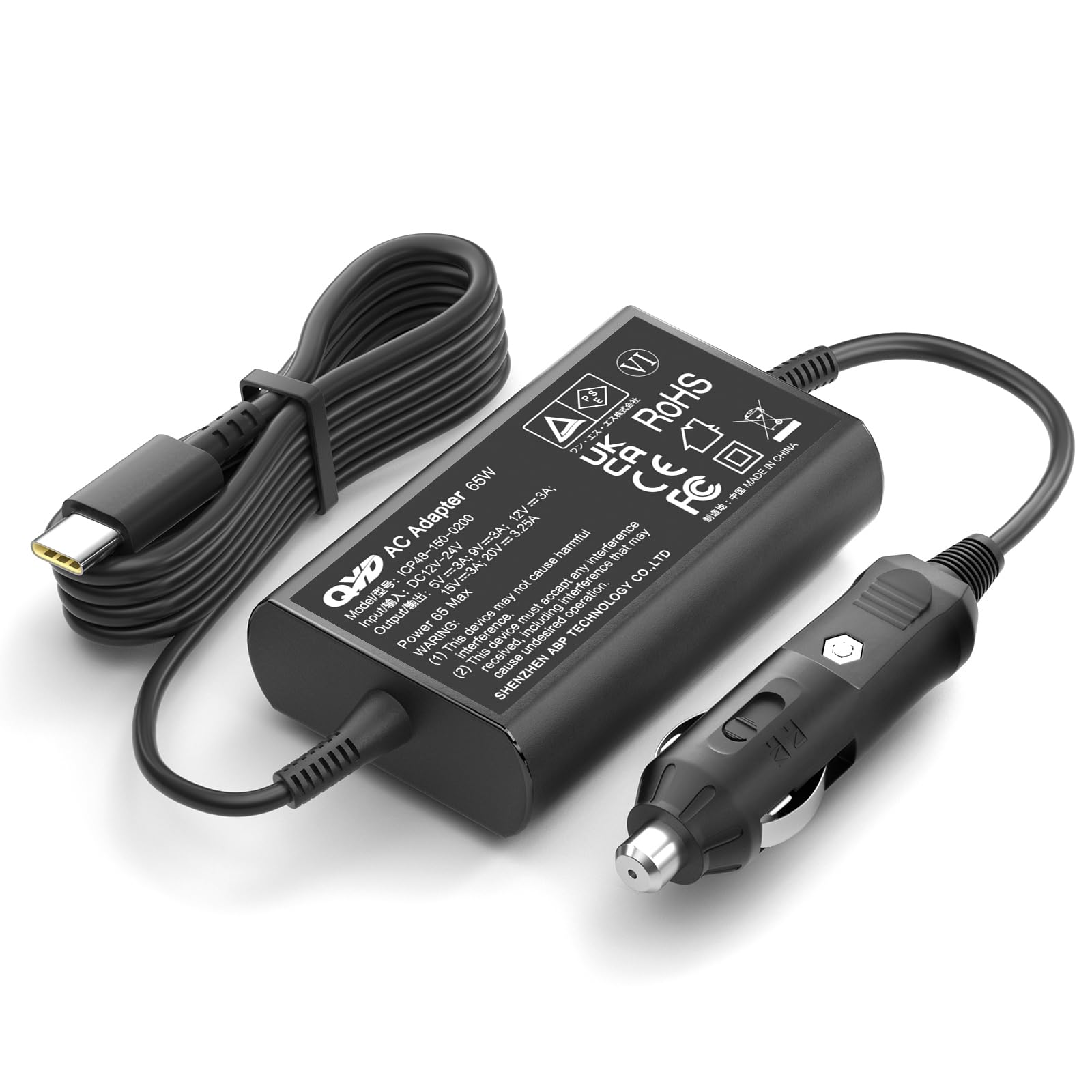 Caricatore Auto USB C 65W Caricabatteria Auto per HP Spectre X360, Spectre, Elitebook x360, Elitebook, Envy, Chromebook, Elite x2, ProBook