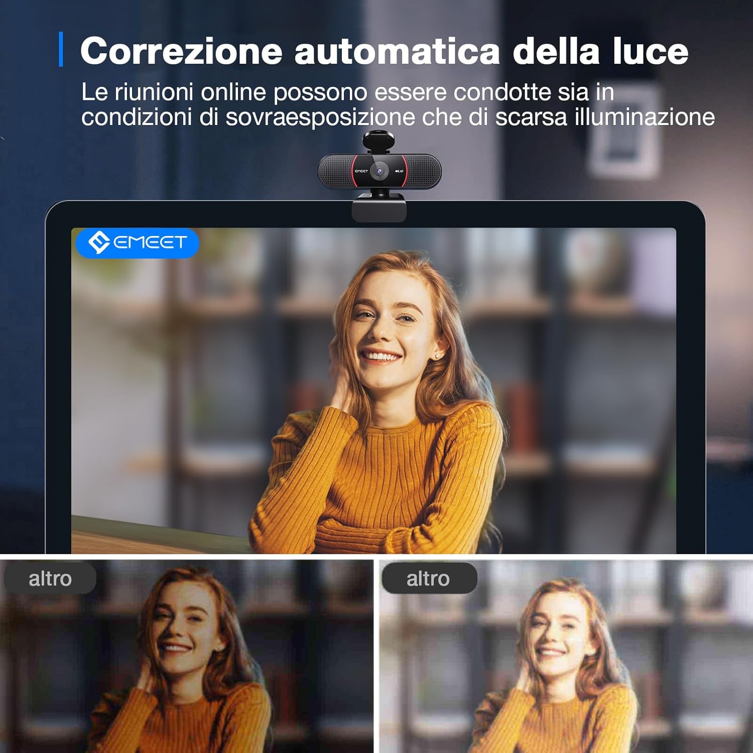 Emeet Webcam 4K UHD C960 per PC - immagine 5