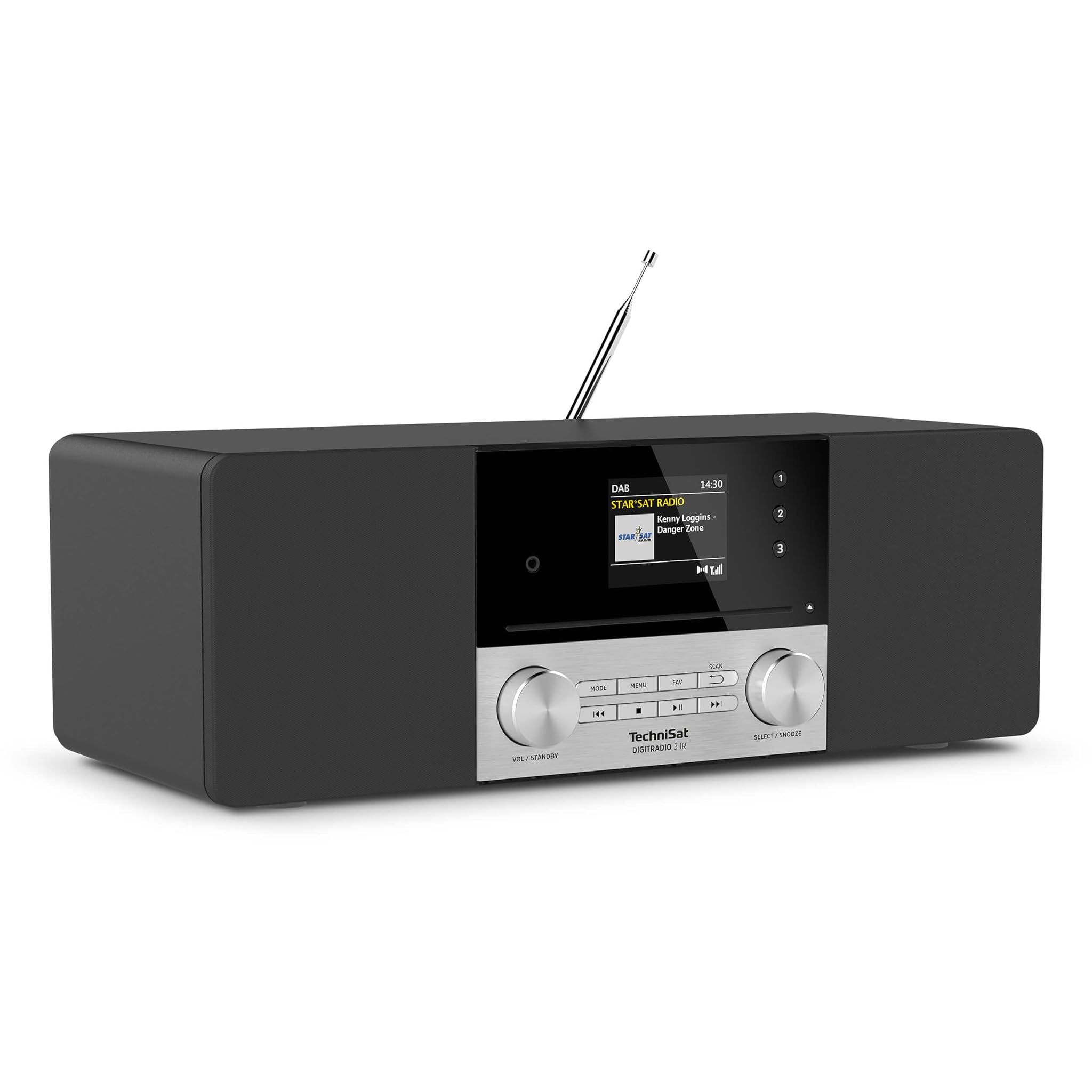 Technisat DIGITRADIO 3 IR - Sistema Compatto Stereo 20W, Nero/Argento