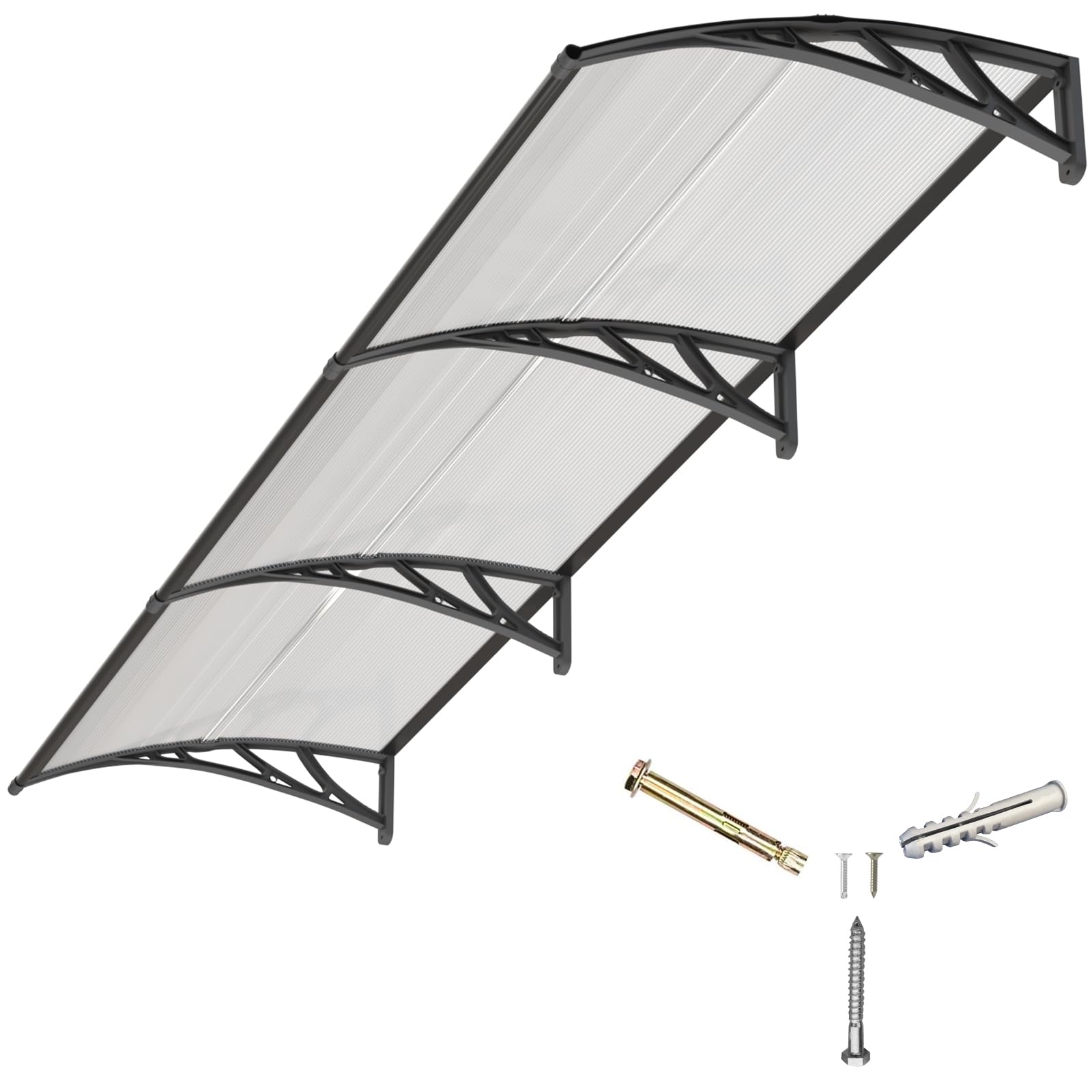 Pensilina Tettoia per Porta Balcone Esterno 300x100 cm