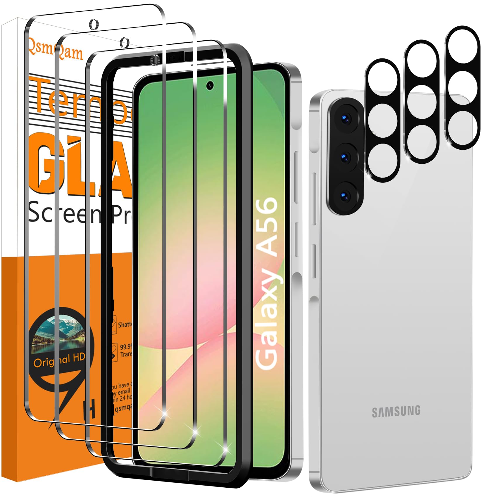 Qsmqam Vetro Temperato per Samsung Galaxy A56 5G