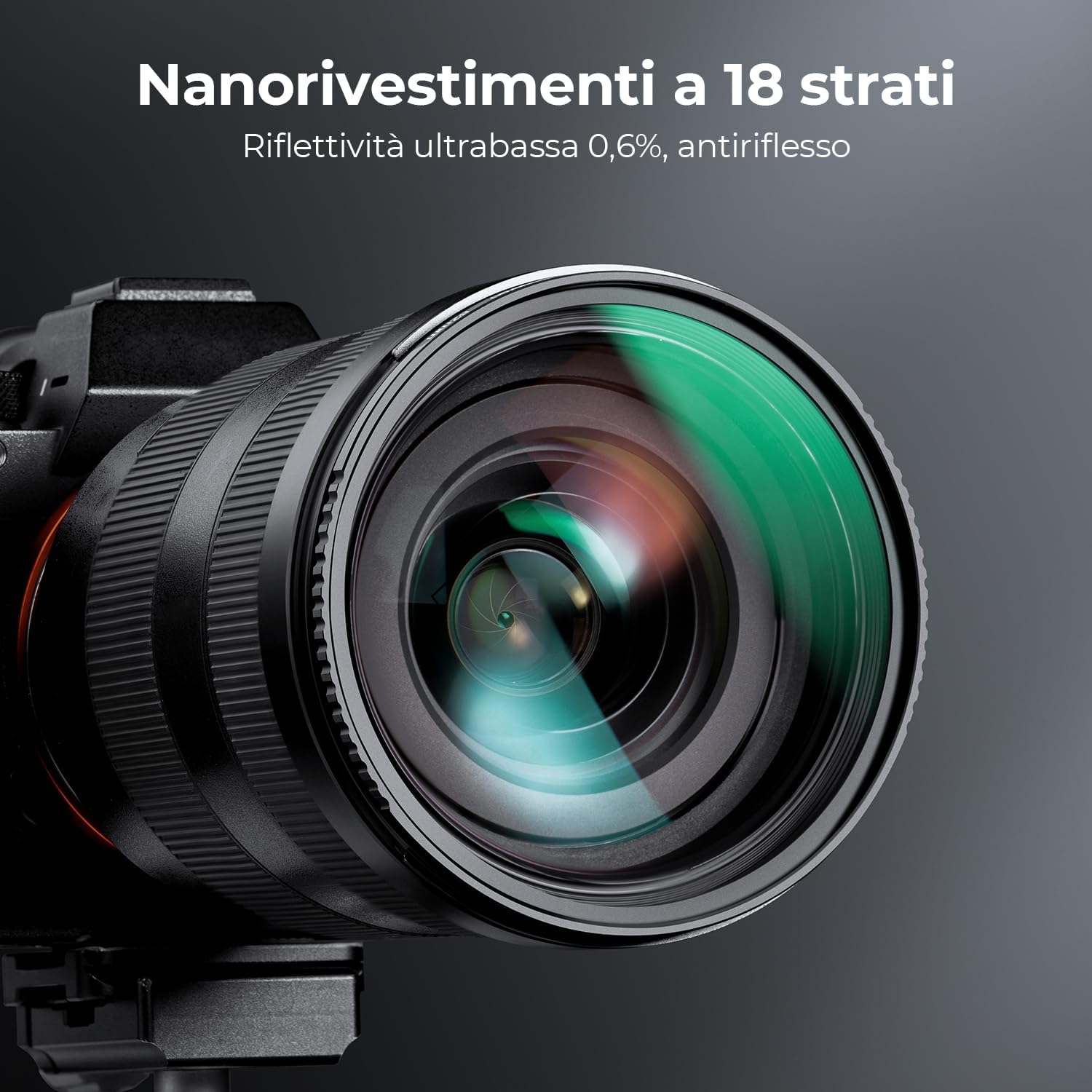 K&f Concept Nano-K Filtro UV in Vetro Ottico 82mm - immagine 3