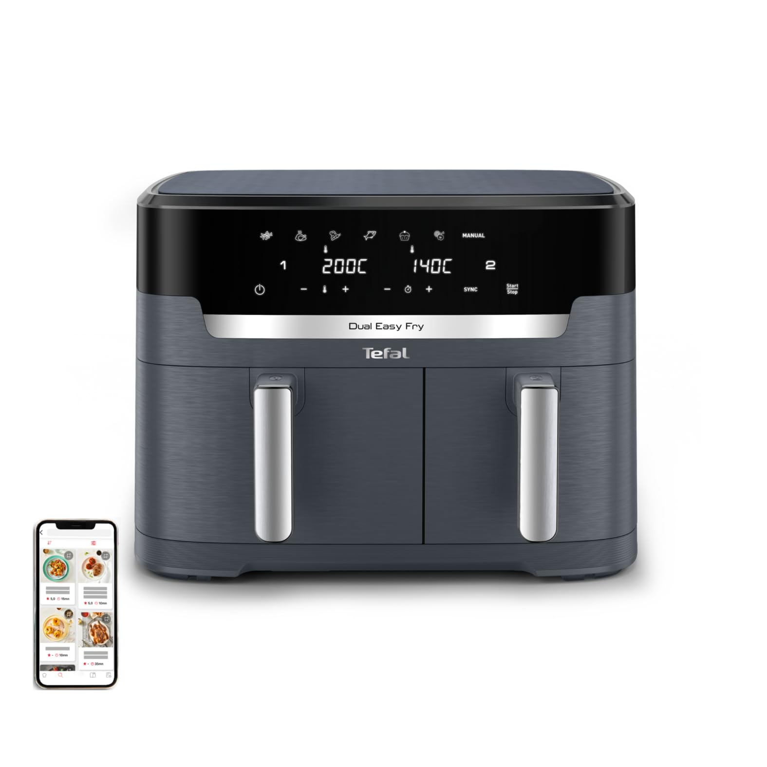 Tefal Dual Easy Fry XXL Friggitrice Aria Calda 11L