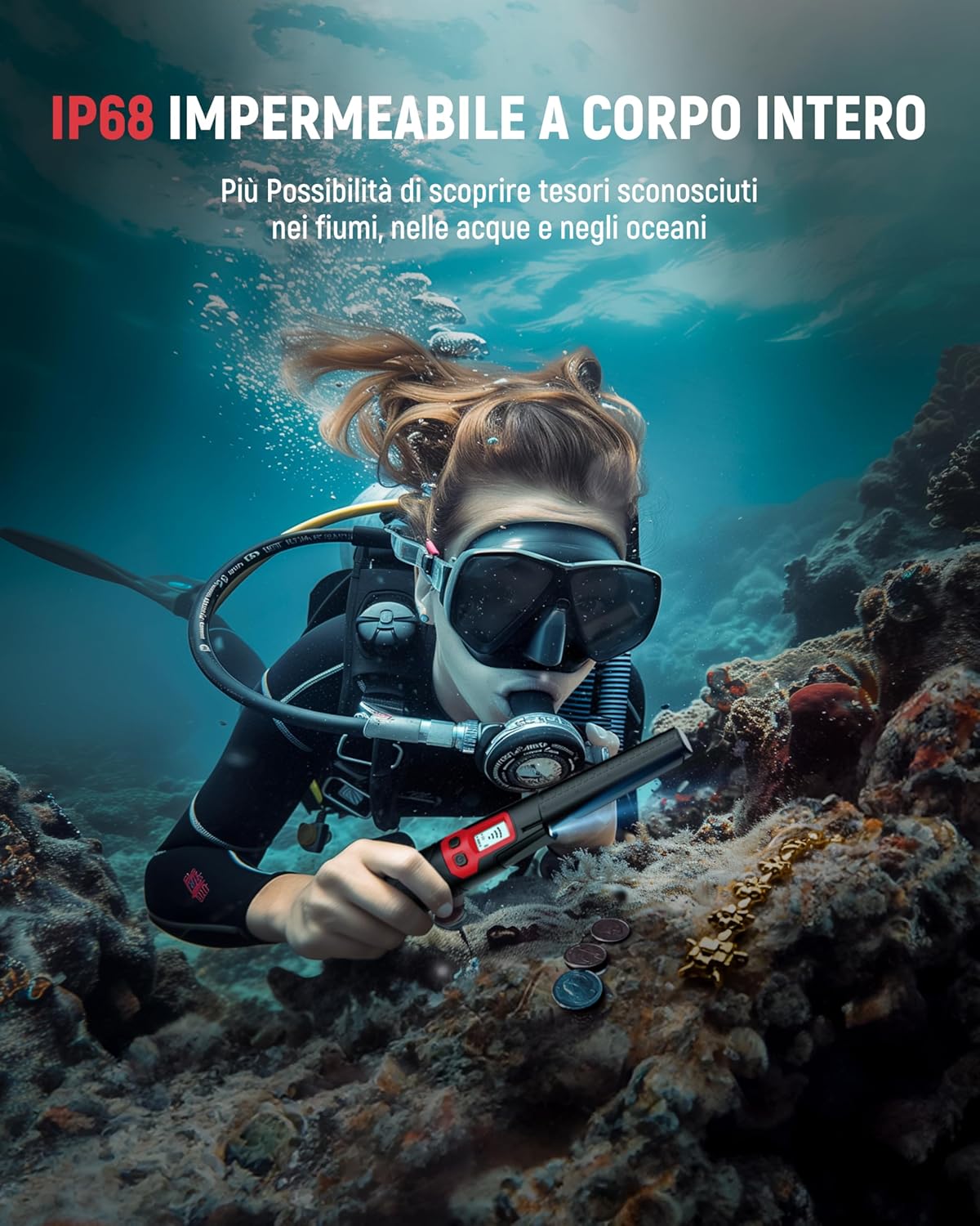 Kaiweets Metal Detector Pinpointer IP68 Impermeabile - immagine 5