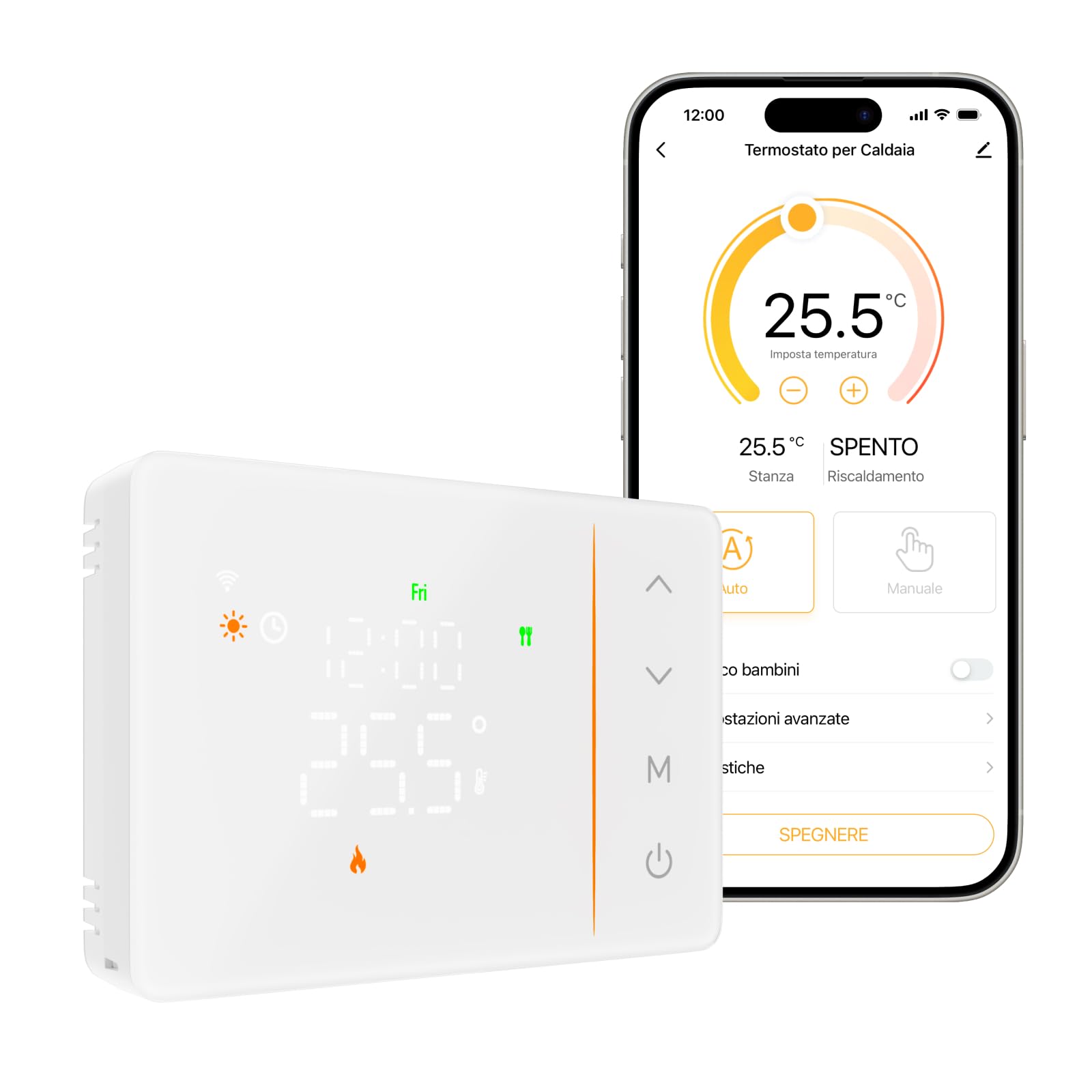 Cronotermostato WiFi a Batteria per Caldaia Gas