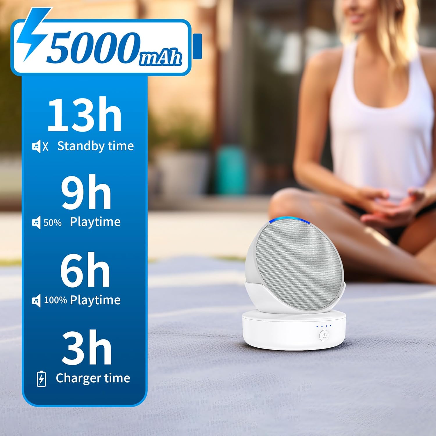 Plusacc Batteria Portatile per POP, Bianca - immagine 3