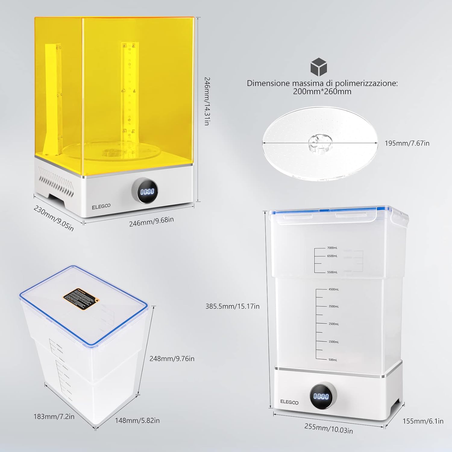 Elegoo Mercury X Bundle - Stazione Lavaggio e Polimerizzazione - immagine 4