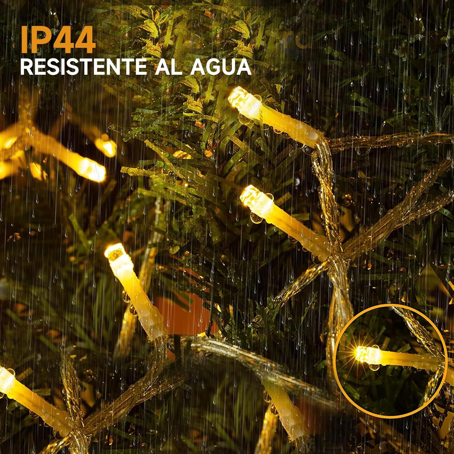 Wowdsgn Luci di Natale Esterno Cascata 10M 440 LED - immagine 5