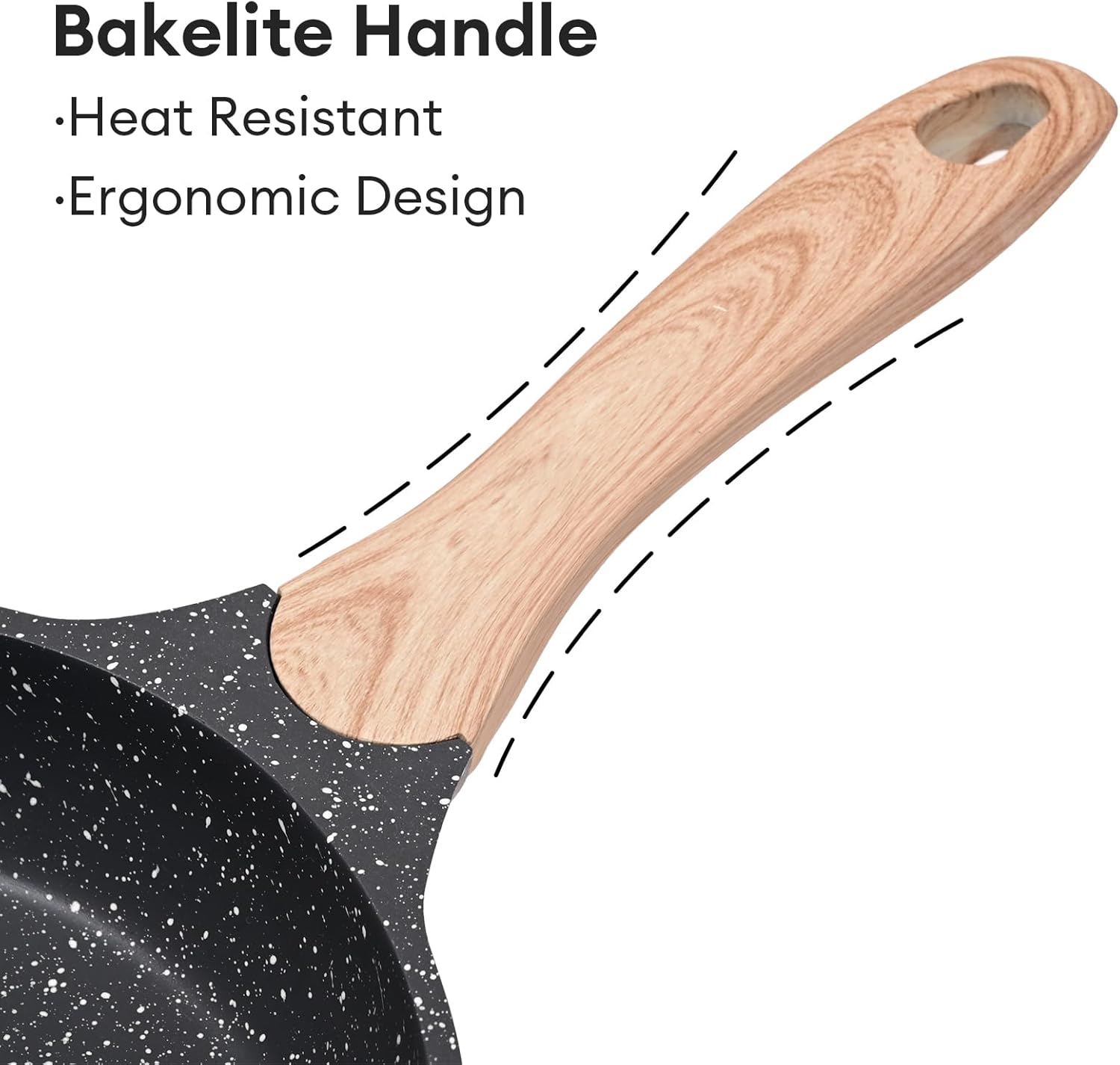 Jeetee Set Padelle Antiaderenti 3 Pezzi per Induzione - immagine 8