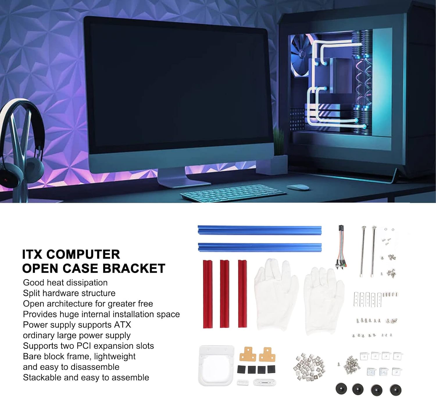 Telaio Aperto Staffa per PC Mini Chassis ATX/ITX - immagine 2