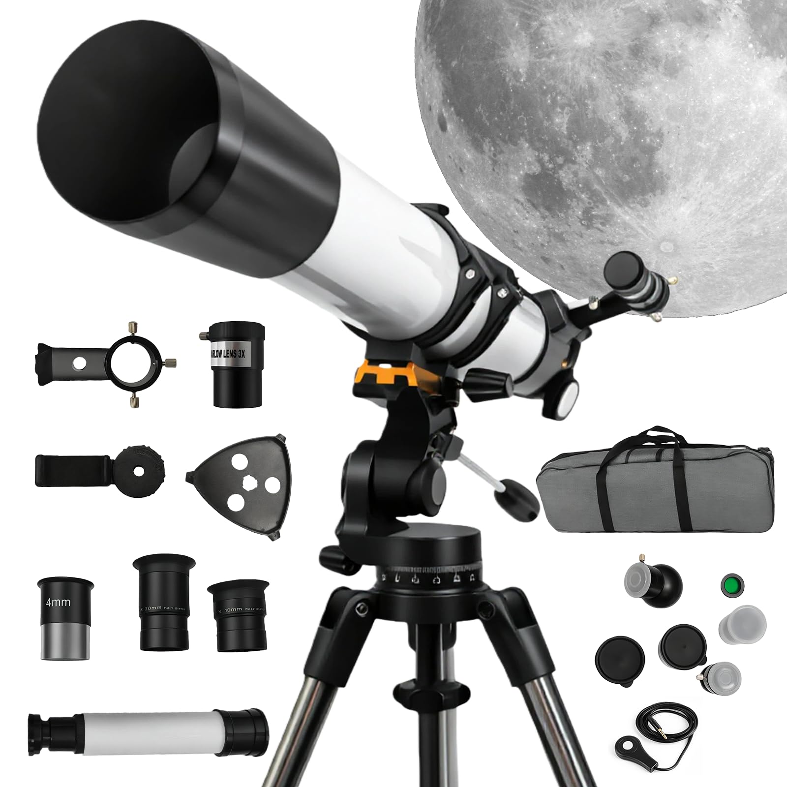 Telescopio Astronomico 800/90 mm AZ Mount con Borsa