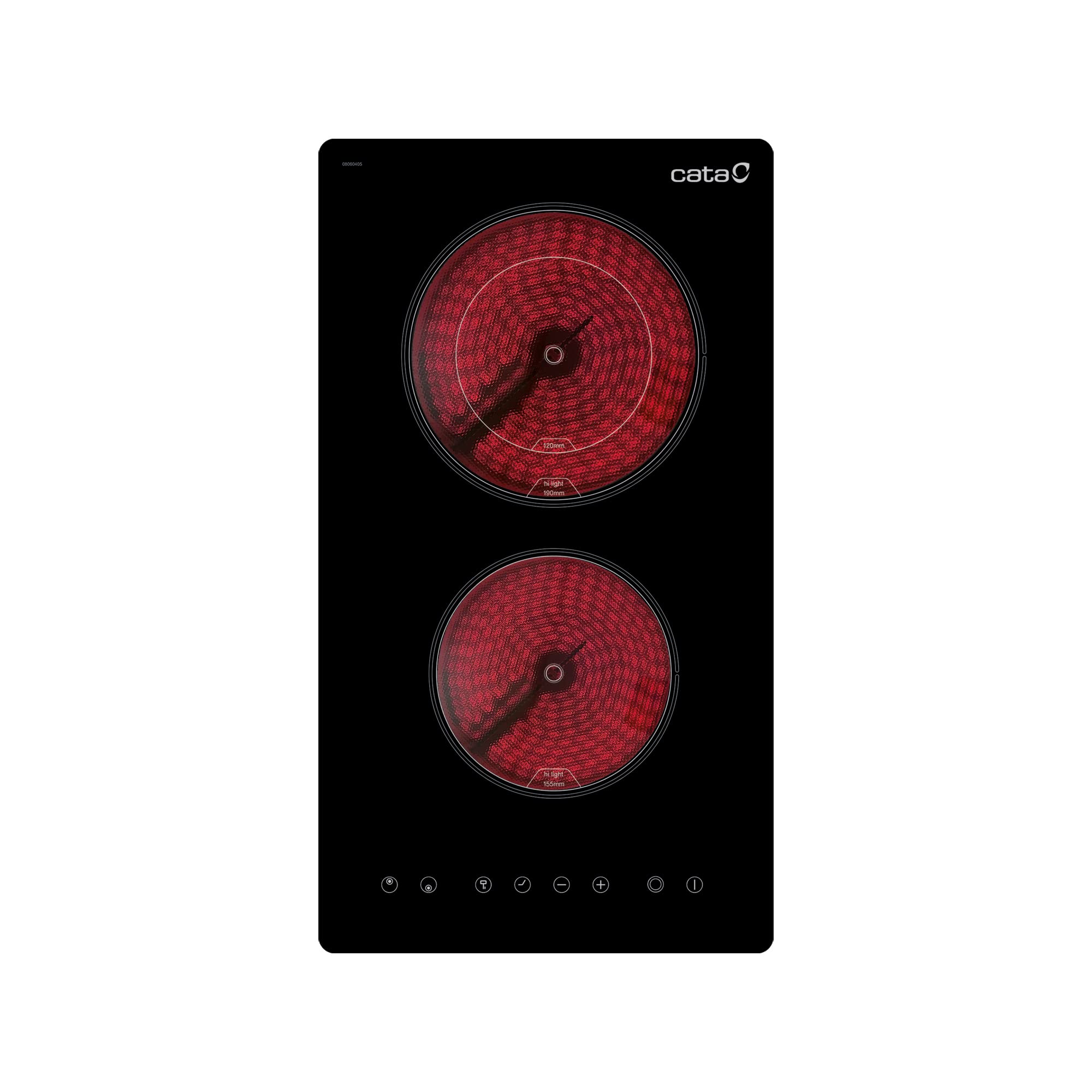 Cata TD 3002 BK Piastra Vetroceramica 3kW, 30cm