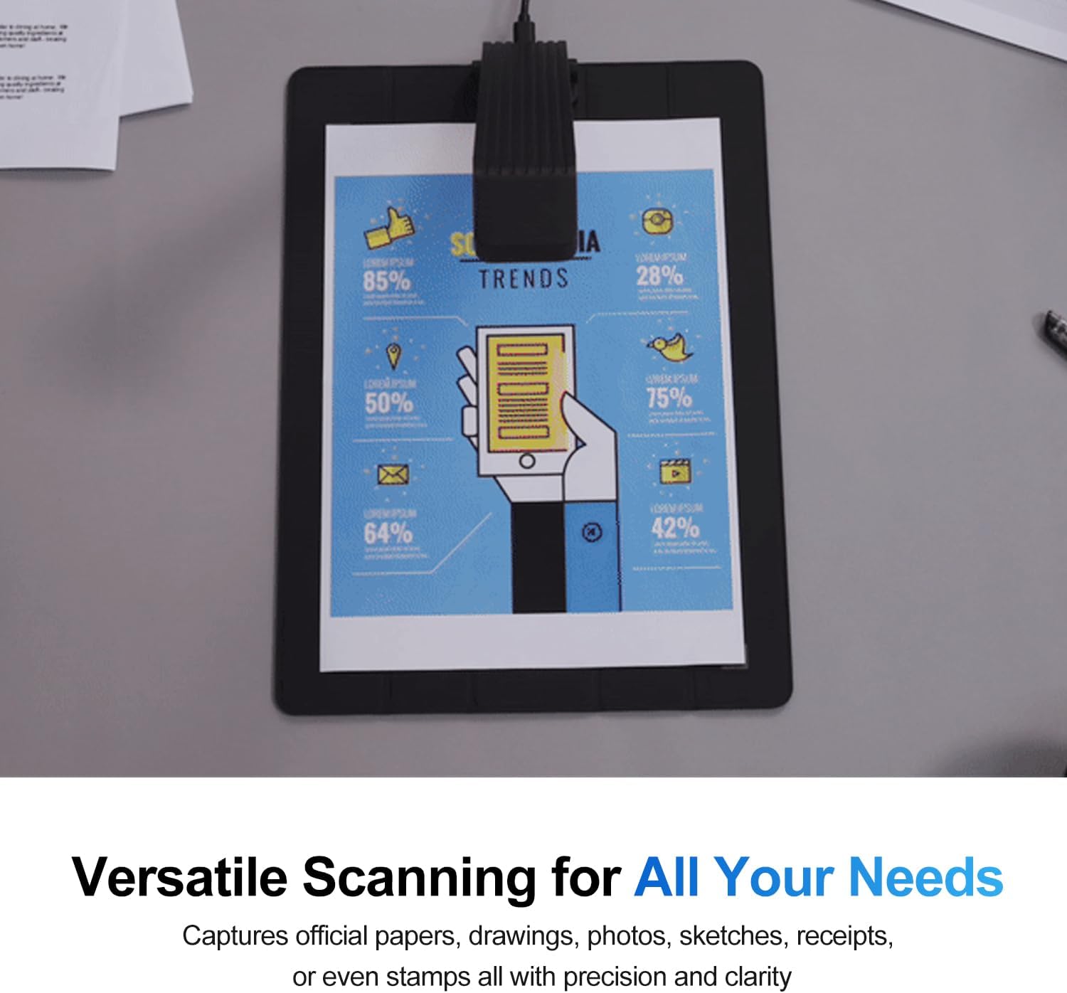 Joyusing Scanpad100 - Scanner Documenti Portatile USB 13MP - immagine 6