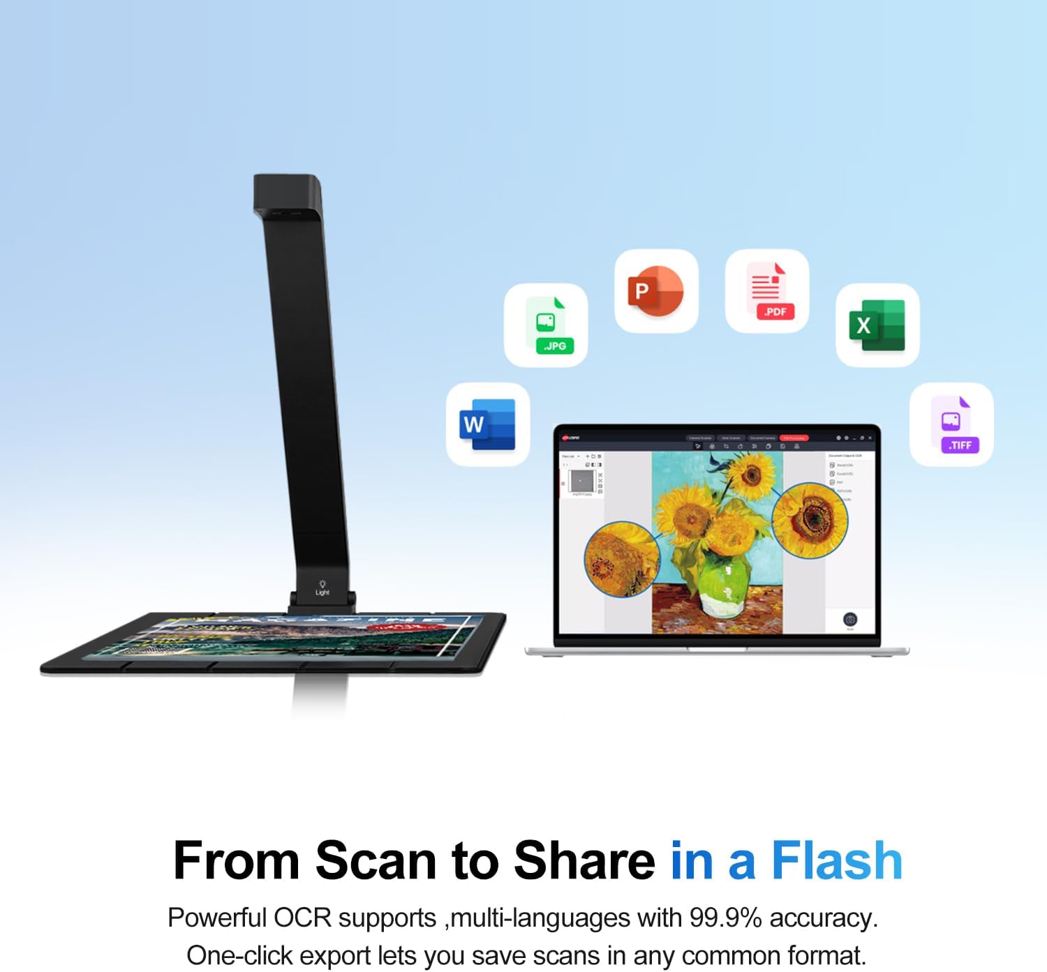 Joyusing Scanpad100 - Scanner Documenti Portatile USB 13MP - immagine 8