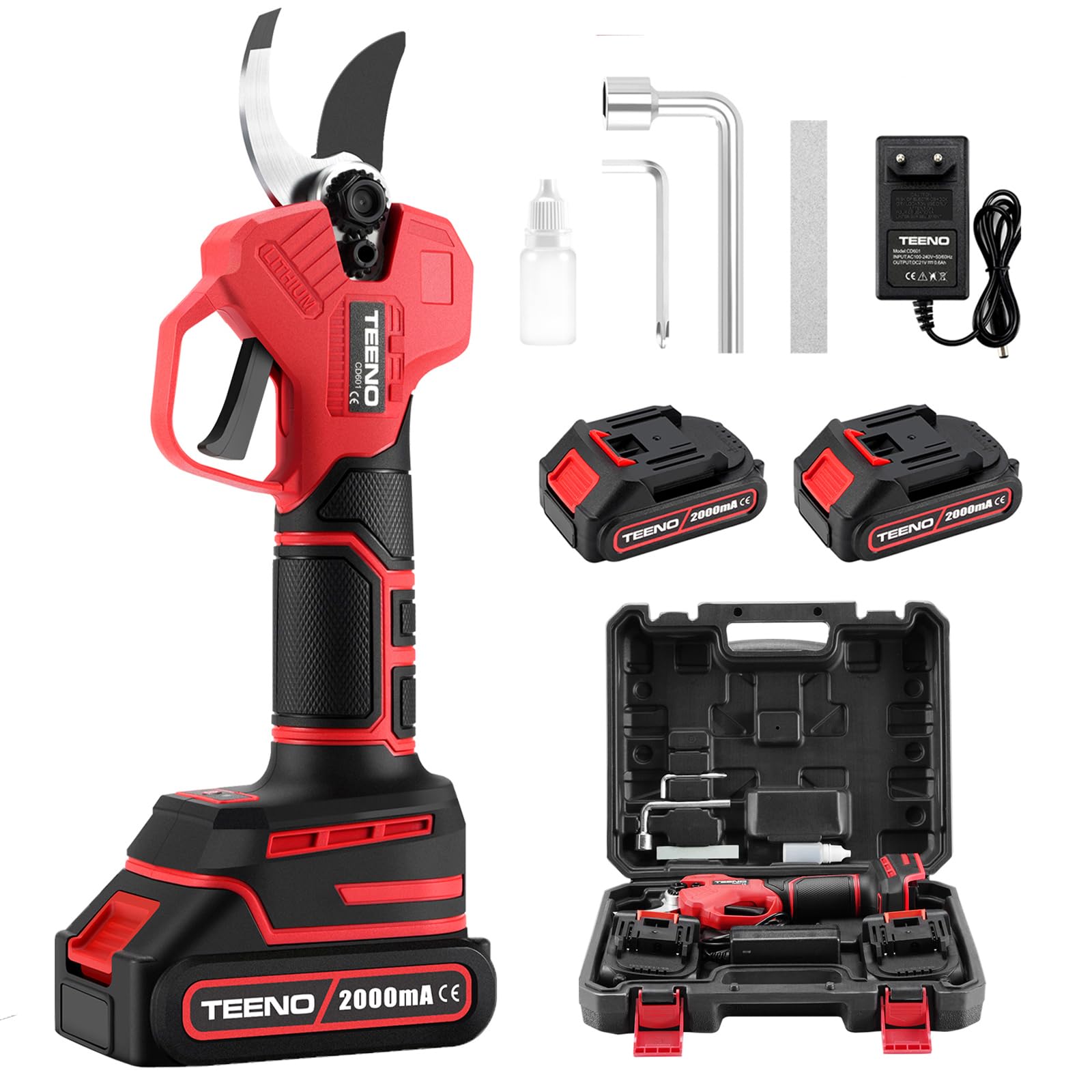 TEENO Brushless Secatore Elettrico senza Fili (TEENO-CD610-2-CH)