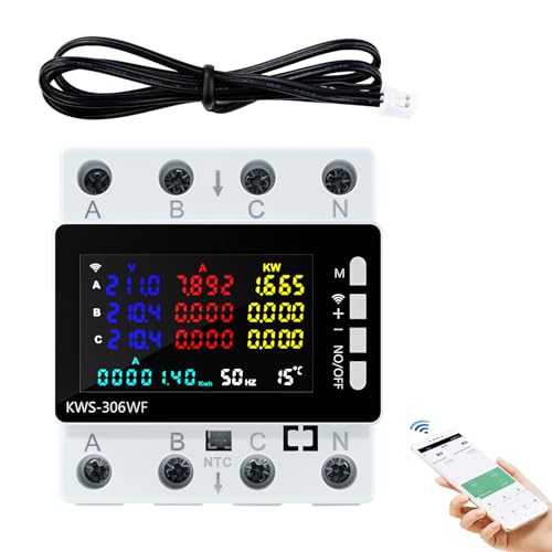 Contatore Energia Elettrica Trifase WiFi 80A 220V