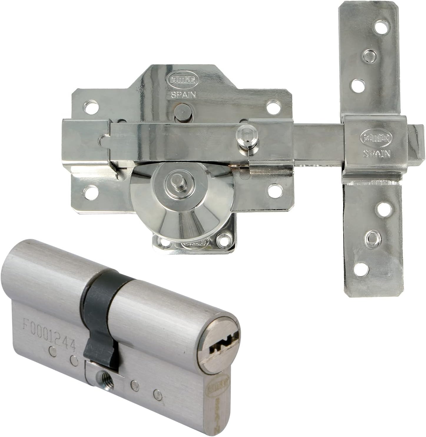 Amig Confezione Sicurezza Hasp Acciaio e Cilindro Ottone - immagine 1