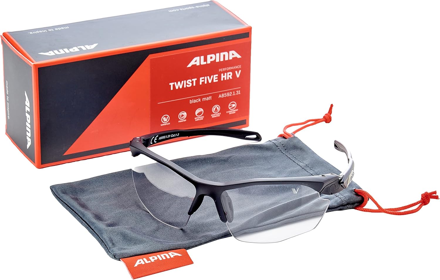 ALPINA Twist Five Hr Vl+ Occhiali sportivi Unisex adulto (Pacco da 1) - immagine 4