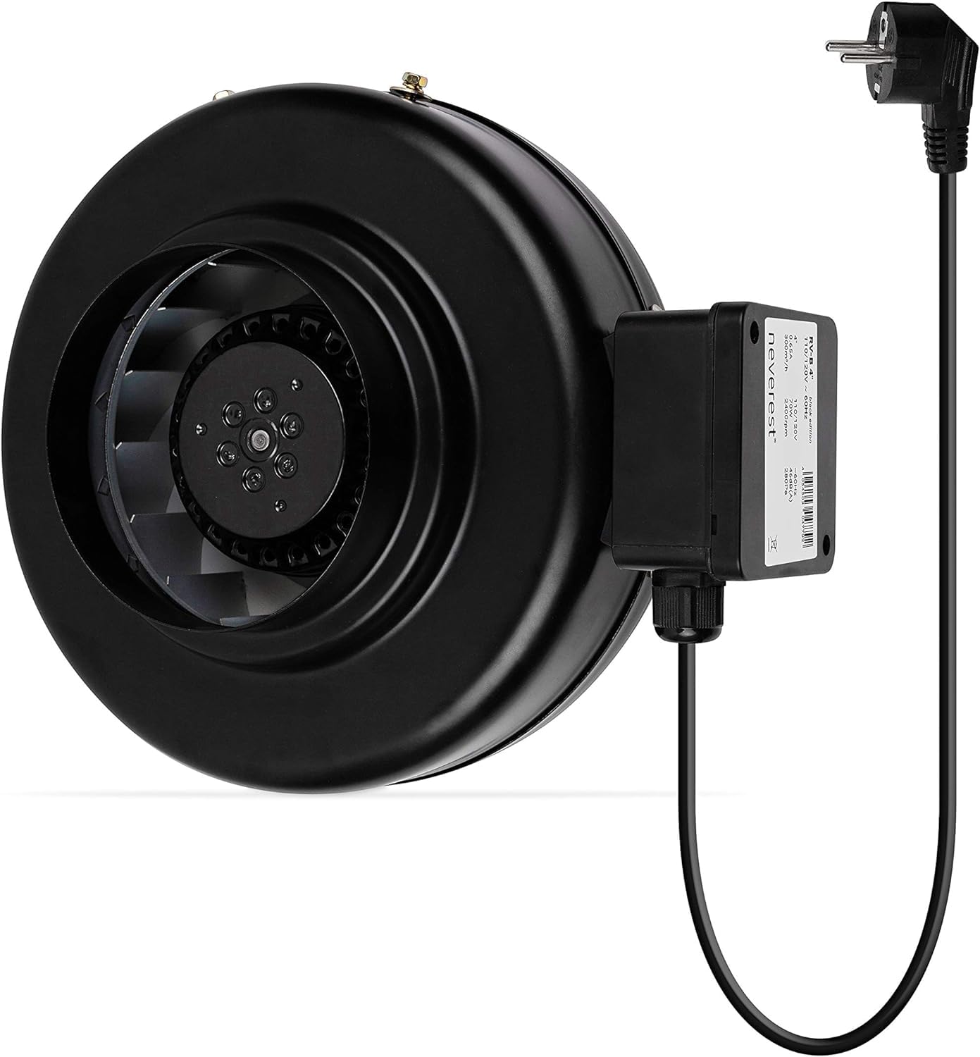 Neverest® RV-B 100mm - Ventilatore Centrifugo in Linea