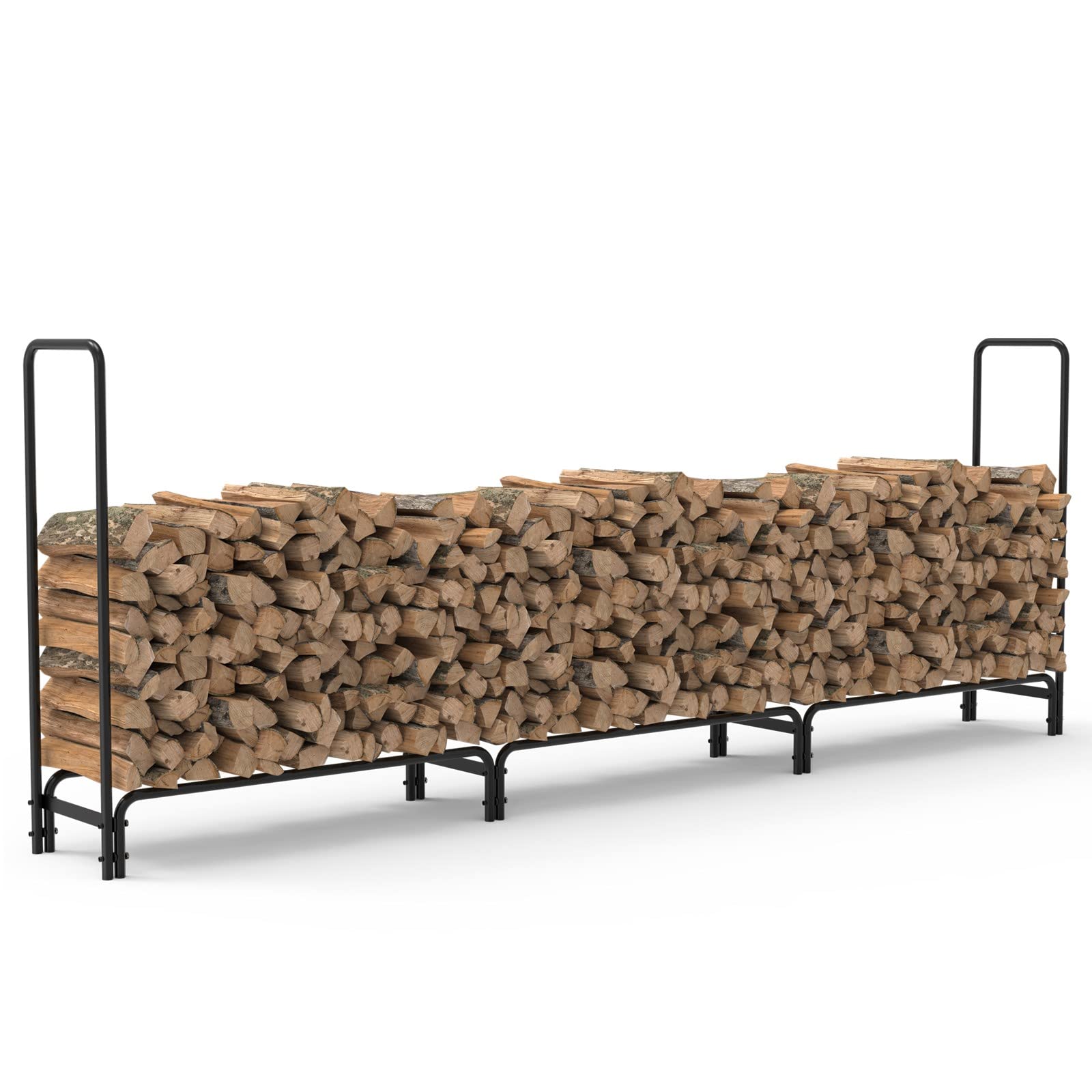 UNHO Portalegna da Esterno in Metallo XXL 345x35x117cm