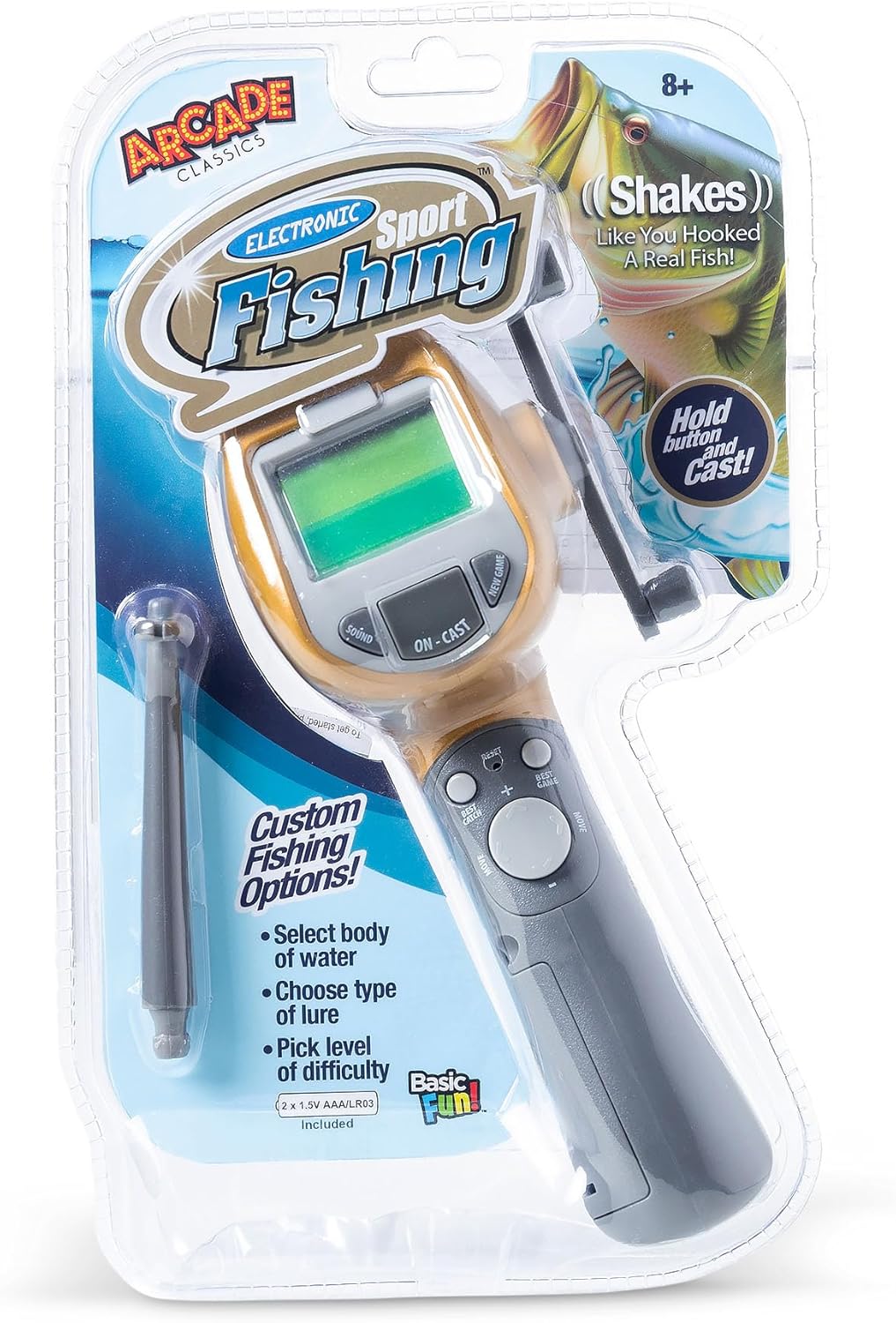 Basic Fun Mini Console Arcade Classica Sport Fishing con Giochi Integrati - immagine 5