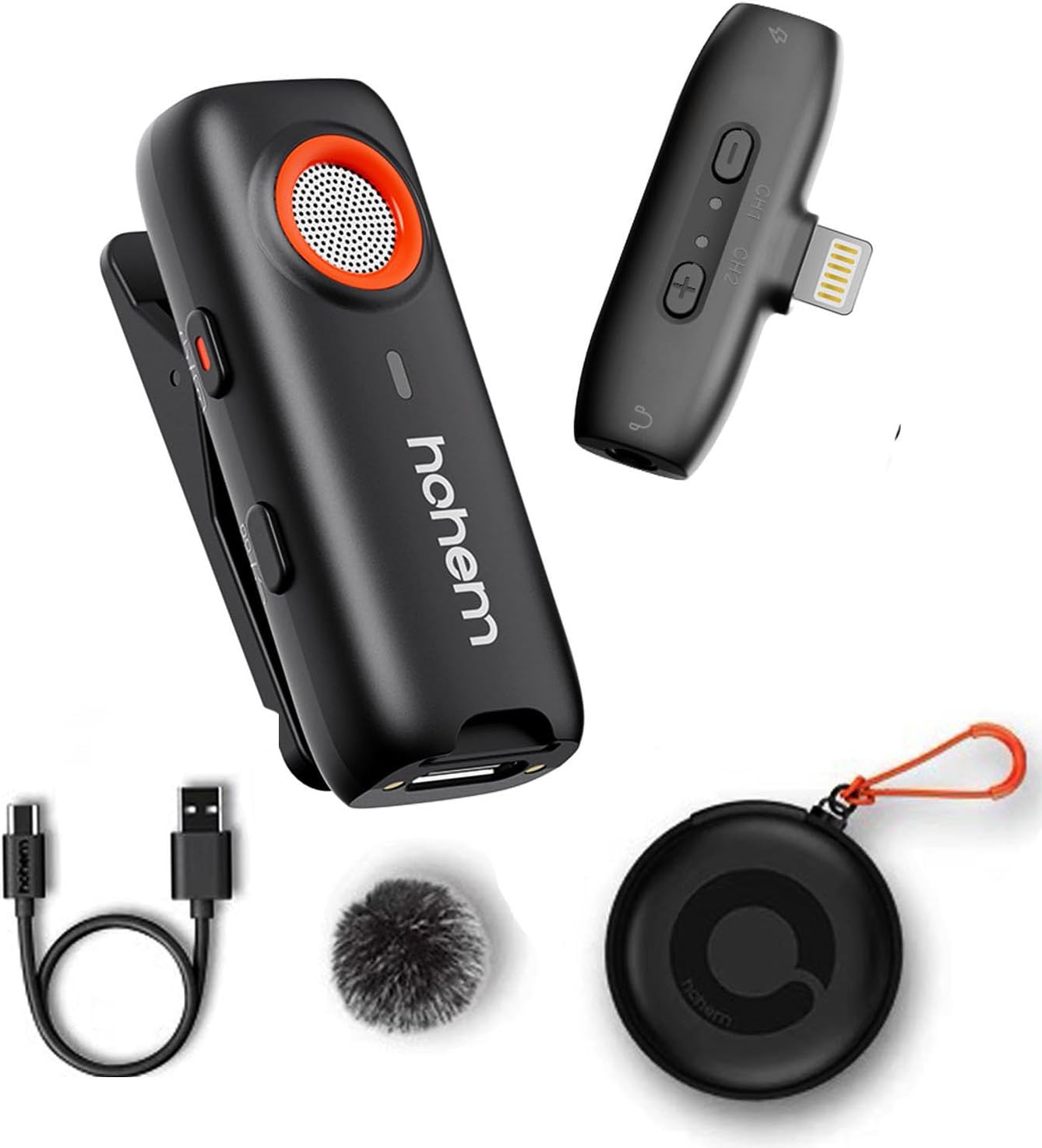 Hohem MIC-01 Microfono Lavalier Wireless per iPhone iPad - immagine 1