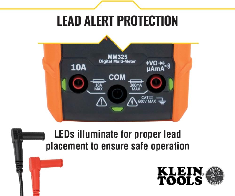 Klein Tools Multimetro MM325 - Tester Digitale 600V AC/DC, Nero - immagine 5