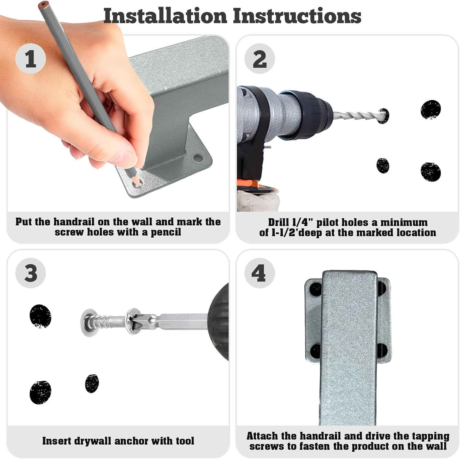 Corrimano Ringhiera per Scale Interne/Esterne 330cm - immagine 6