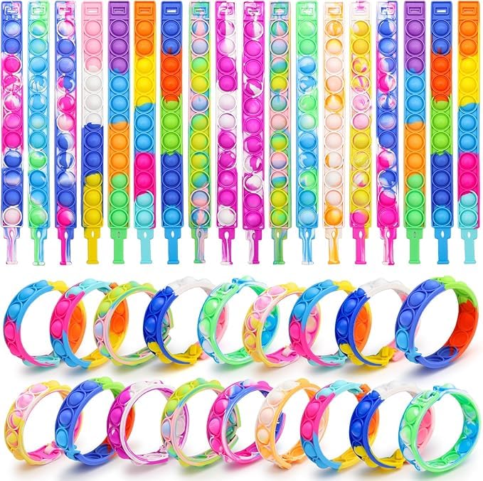 Braccialetti Bambini Popit in Silicone (36 Pezzi)