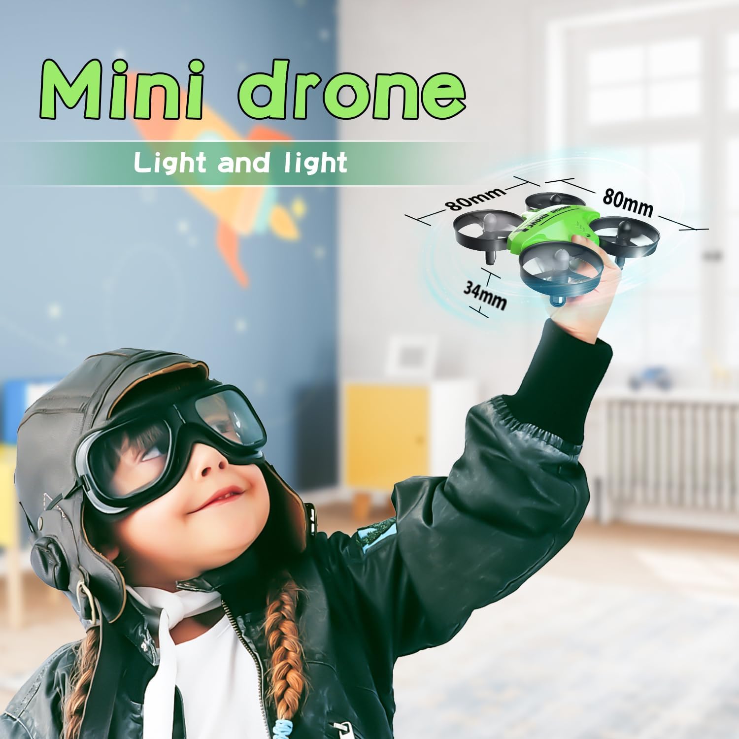 Atoyx Mini Drone per Bambini 66C, Verde | Velz