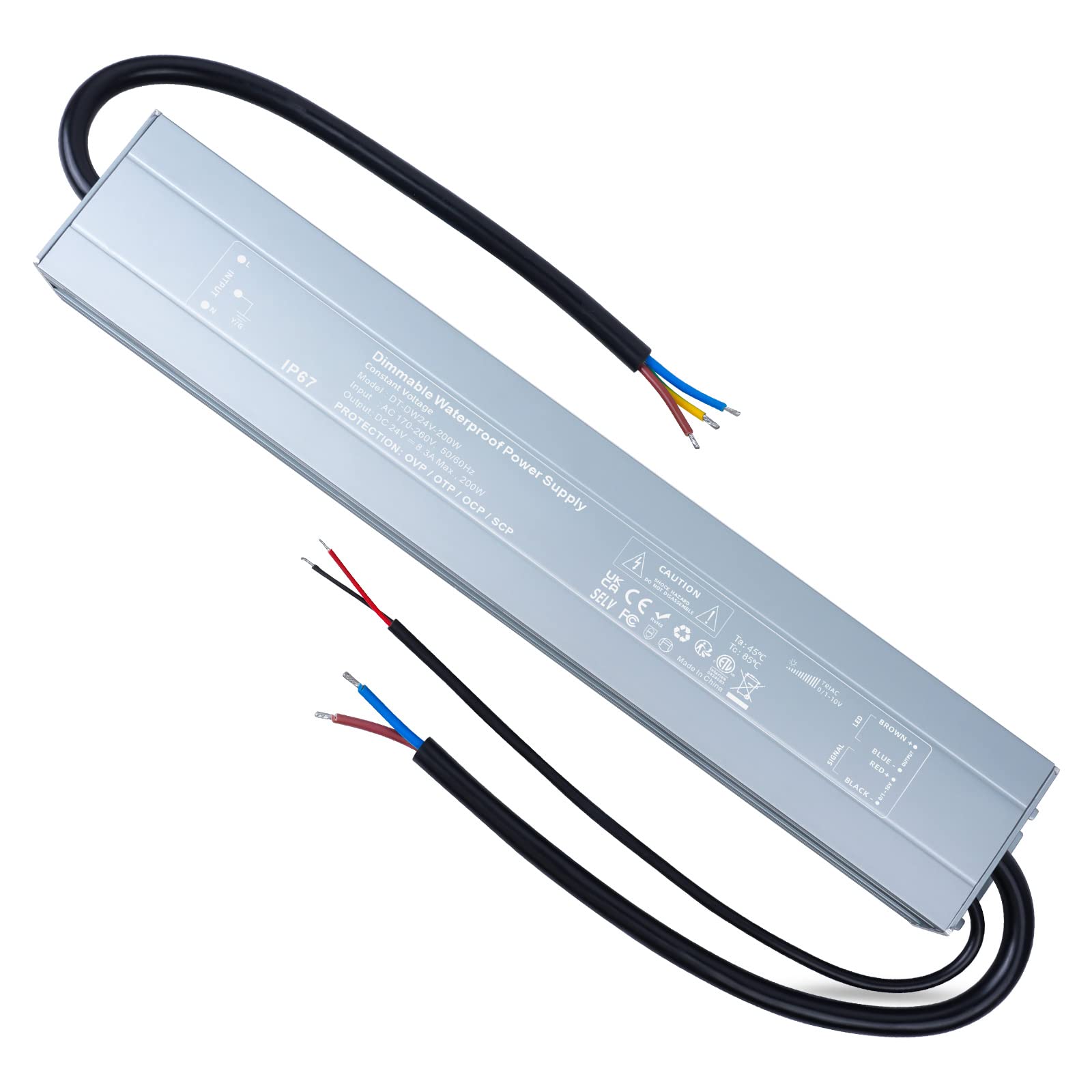 Reylax Trasformatore LED 220V a 24V 200W