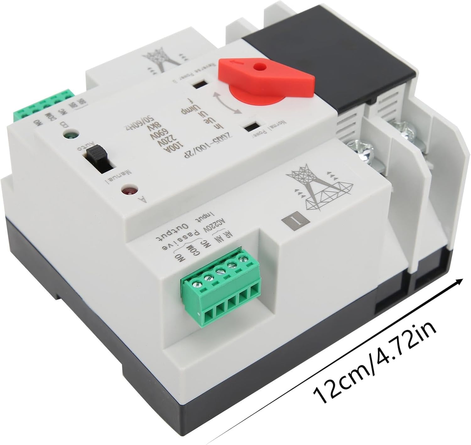 Interruttore Trasferimento Automatico ATS 2P 100A 220V - immagine 3