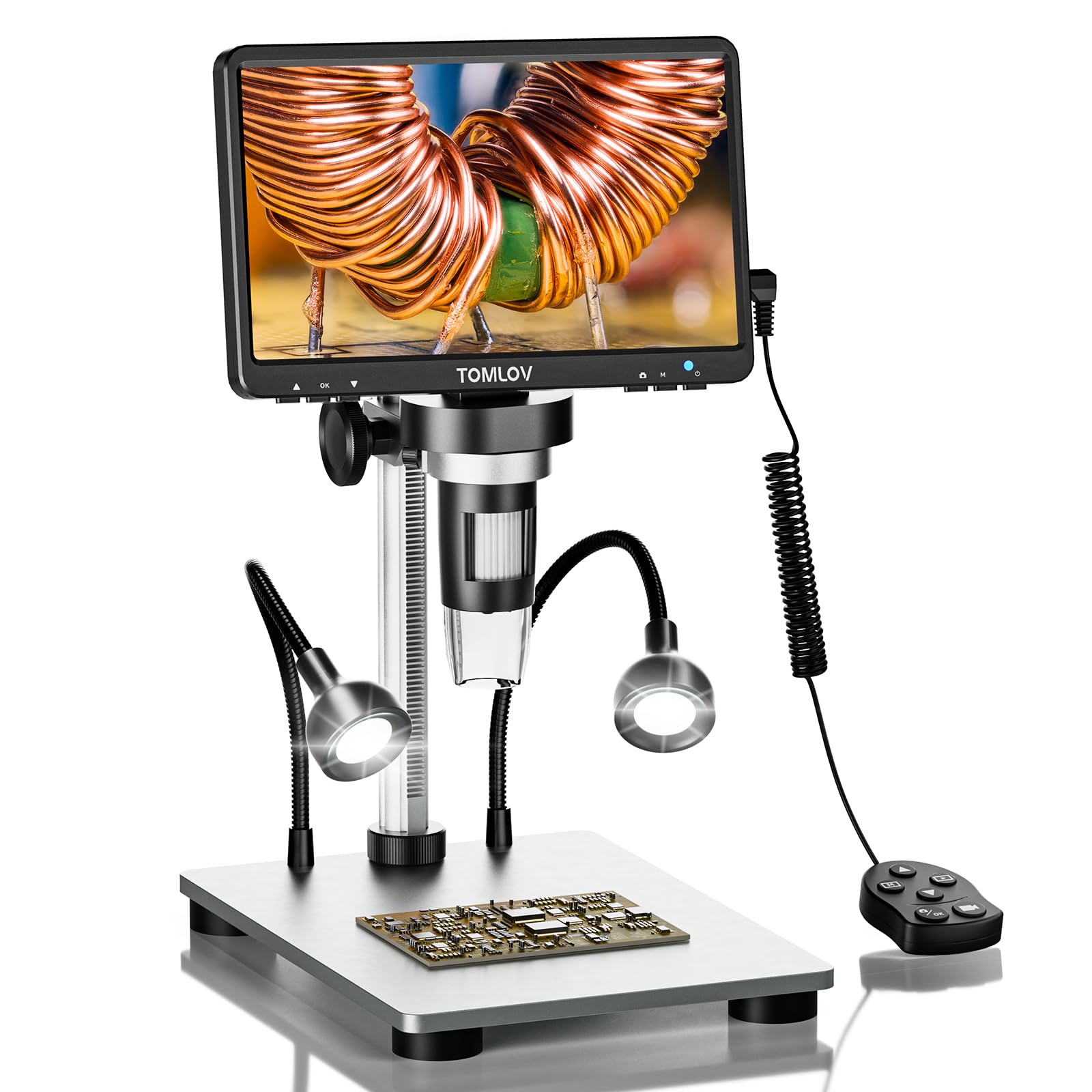 TOMLOV DM9 - Microscopio Digitale LCD 7" 1200X